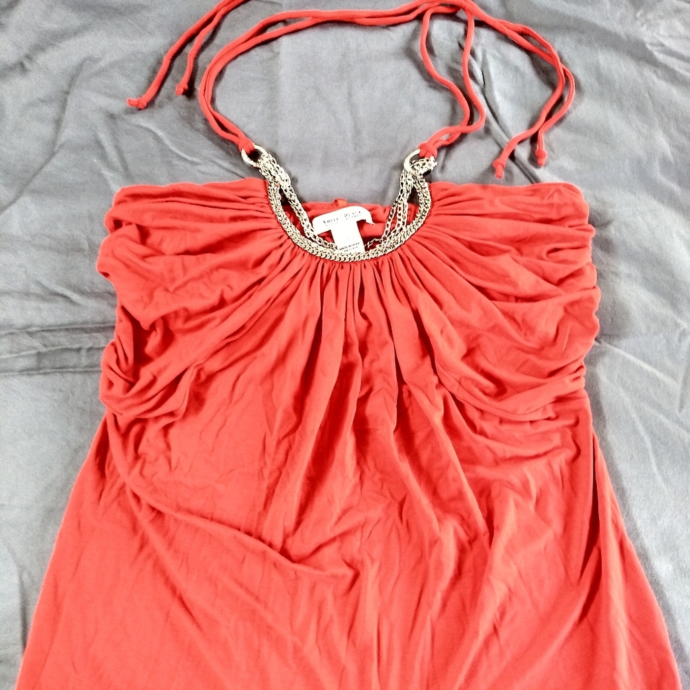 White House Black Market Silver Chain Red S